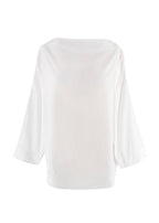Nili Lotan white wide poplin top
