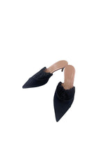 Ruched Satin Mules