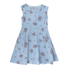 Bonpoint Kids Blue Floral Print Dress 8yrs