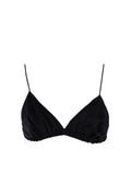 Staud Black Sheer Organza Hendrix Shirt and Bralette