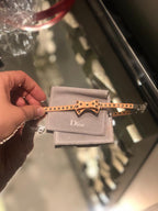 Dior Leather Bow Charm Bracelet