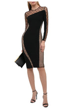 Stella McCartney Black Cady & Dotted Tulle Dress