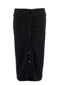 Altuzarra Black Knitted Button Down Midi Skirt