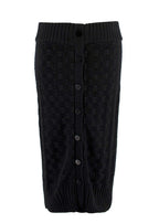 Altuzarra Black Knitted Button Down Midi Skirt