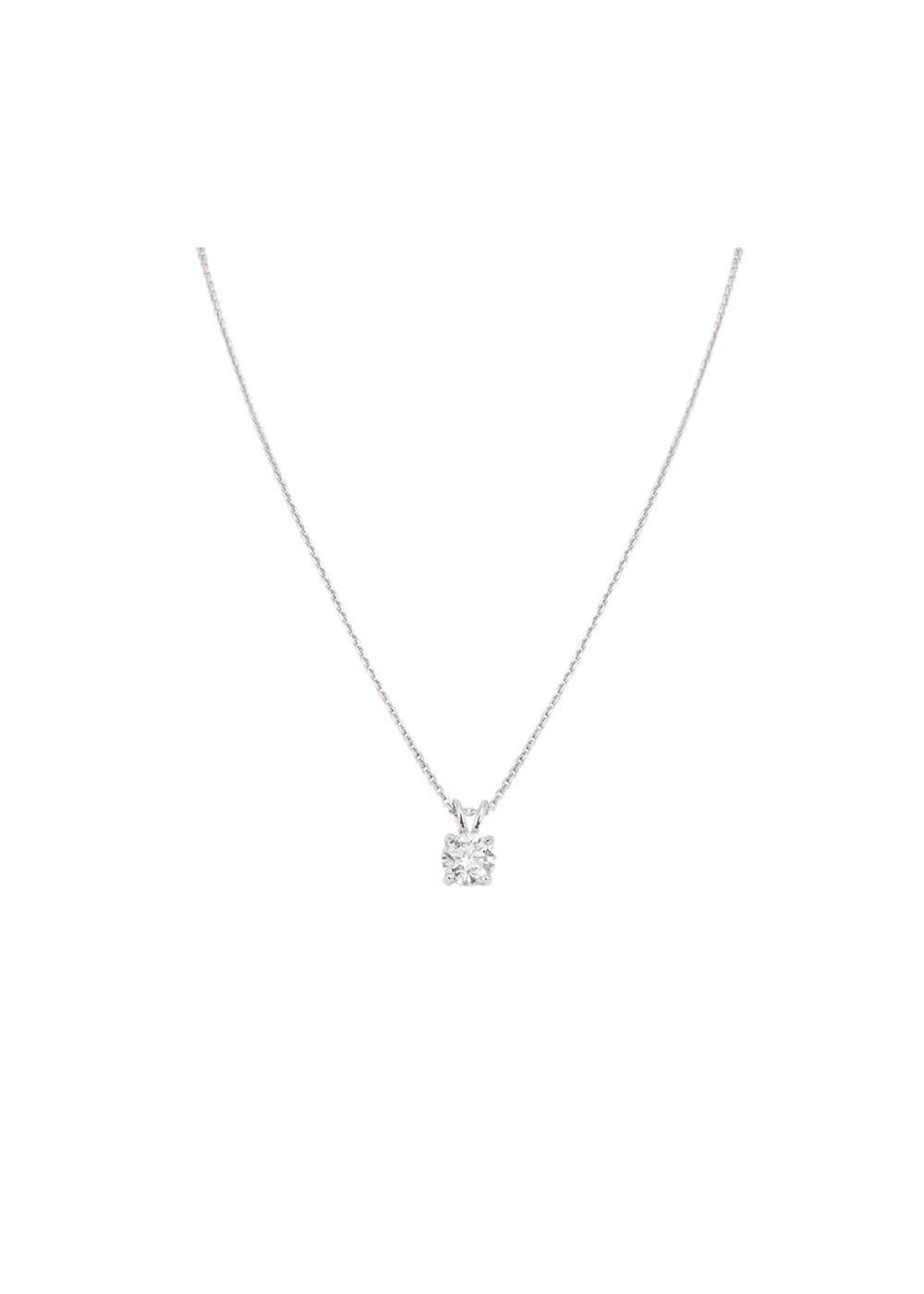 18ct white gold & white diamond pendant necklace 1.23ct