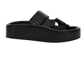 MM6 Black Leather Sandals