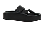 MM6 Black Leather Sandals
