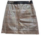 Fendi Coated Checked Mini Skirt