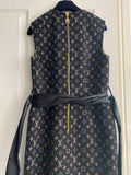 Monogram Belted Shift Dress