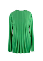 Awake Mode Green Pleated Cady  Blouse