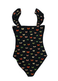 Agua by Agua Bendita Butterfly Embroidered One Piece Bathing Suit
