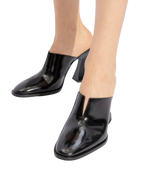 Bottega Veneta Black Patent Leather Cha Cha Mules