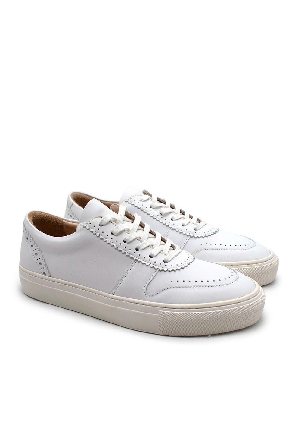 Ulla Johnson White Sneakers with Scallop Detail