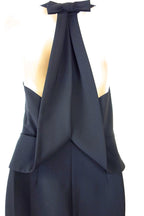 Moschino Cheap & Chic Crepe Halterneck Peplum Dress