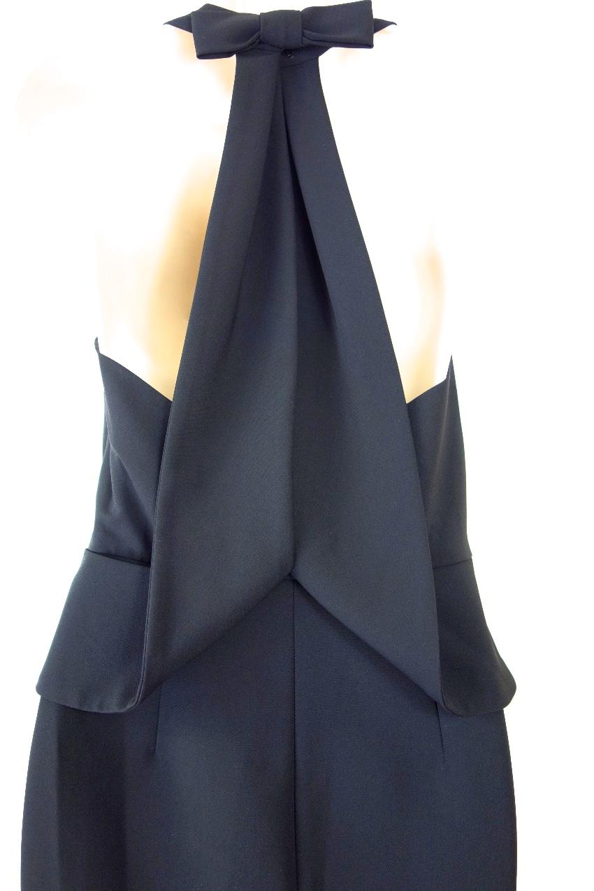 Moschino Cheap & Chic Crepe Halterneck Peplum Dress