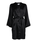 Marjolaine Silk Lace-Trim Robe