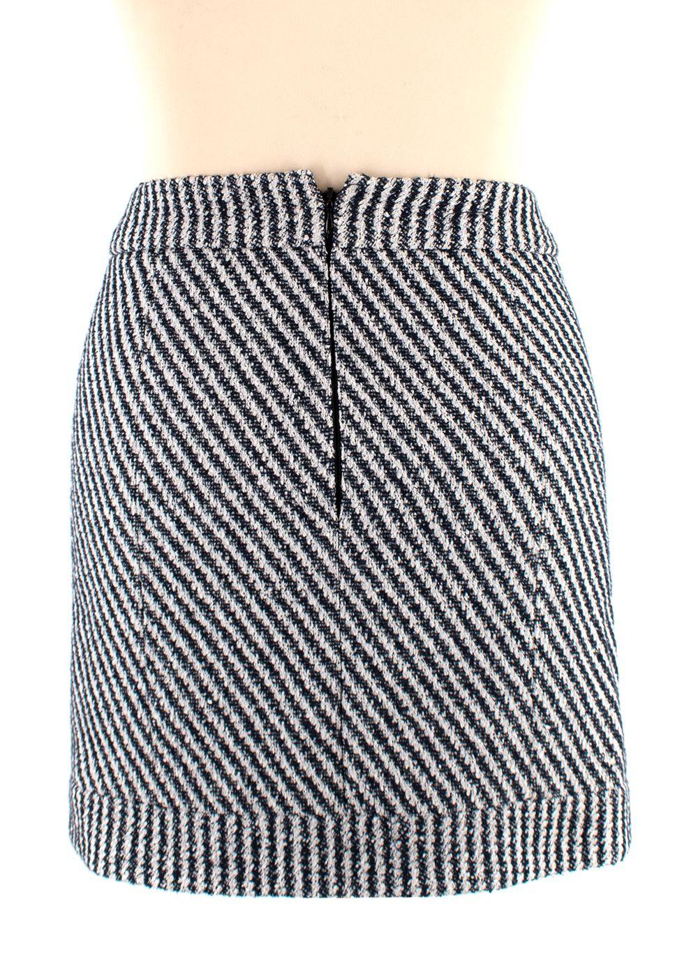 Chanel Black & White Tweed Mini Skirt
