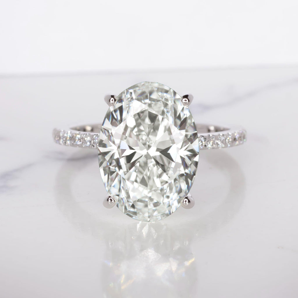 Verde 5ct IGI Certified Lab Grown Oval Cut Diamond Ring