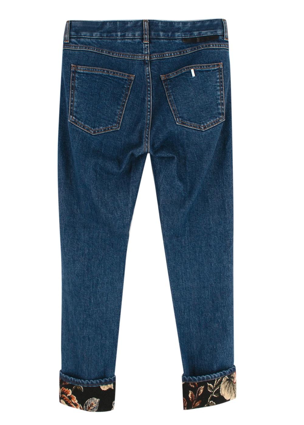 Stella McCartney Embroidered Hem Boyfriend Jeans