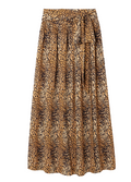 Melissa Odabash Elsa Belted Leopard-Print Jersey Maxi Wrap Skirt