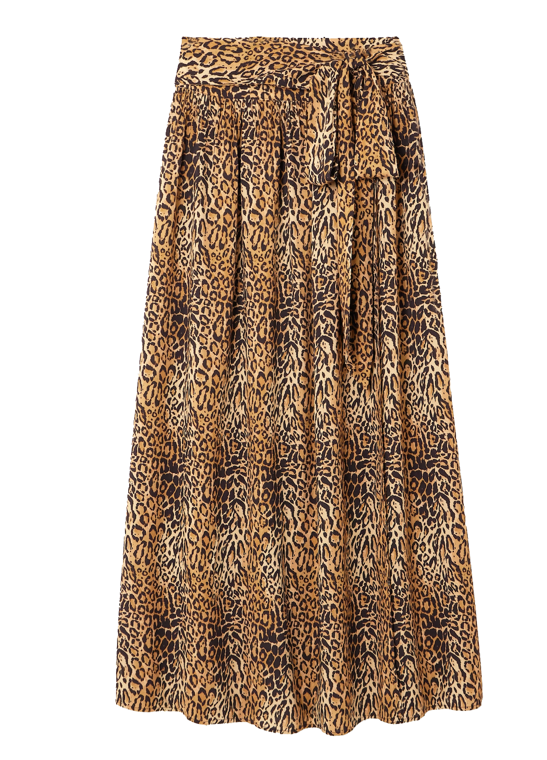 Melissa Odabash Elsa Belted Leopard-Print Jersey Maxi Wrap Skirt