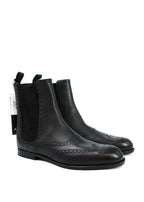 Bottega Veneta Black Brogue Leather Boots