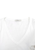 Adam Lippes White Cotton V-neck T-shirt
