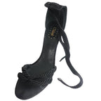 Chloe Suede & Rope Lace Up Sandals