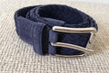 Tod's Blue Suede Plaited Belt