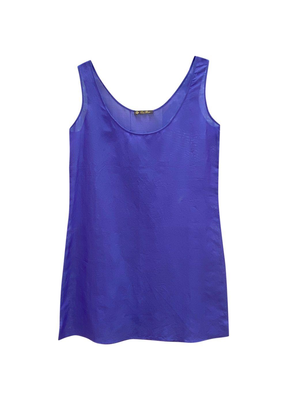 Purple Silk Blend Sleeveless Top