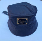Black Nylon Logo Plaque Bucket Hat