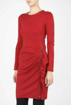 Jospeh size-zipped ruffle red dress