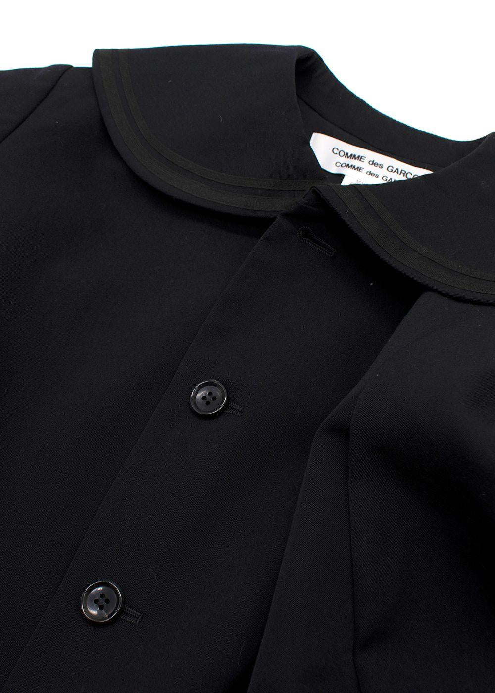 Comme Des Garcons Black Coat with Peter Pan Collar