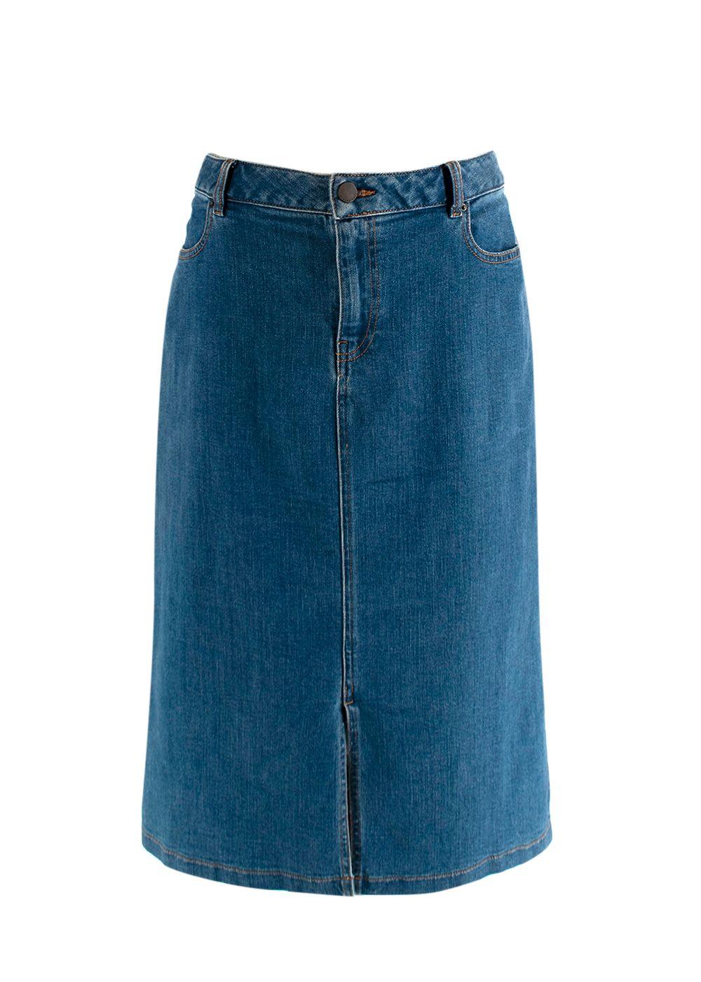 Gerard Darel Blue Dark Wash Denim Skirt