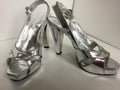 Barbara Bui silver metallic heels