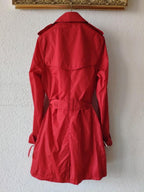 Burberry red double-breasted trench coat