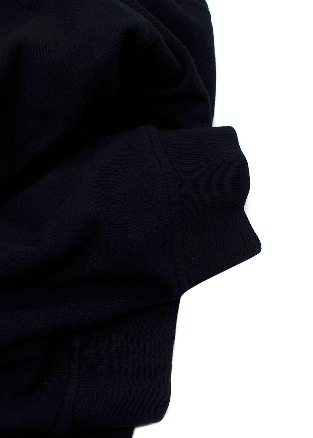 Hermes Noir Hoody with Leather Embroidery
