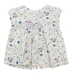 Fleurisse White Floral Cotton Smocking Dress
