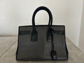 Black Leather Small Studded Sac de Jour Tote Bag