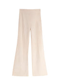 Oscar De La Renta Beige Knit Trousers