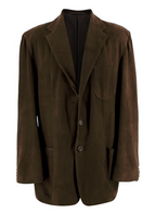Franck Namani Dark Brown Suede Tailored Jacket