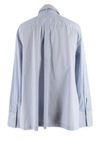 Brunello Cucinelli Blue Pin-Striped Cotton Shirt