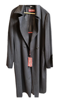 Black Wool Belted Coat