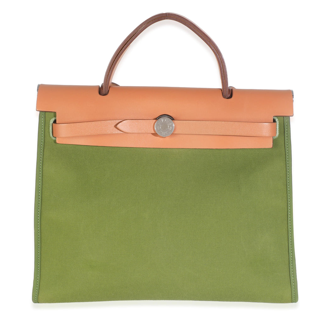 Hermès Vache Hunter Toile Herbag Zip 31 PHW