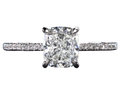 Verde 2ct IGI Lab-grown Cushion Cut Diamond Ring
