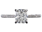 Verde 2ct IGI Lab-grown Cushion Cut Diamond Ring