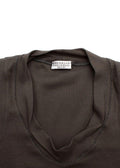Brunello Cucinelli Soft Ribbed V Neck Tank Top