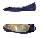 Roger Vivier Navy Suede Flats