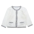 Mayoral New Born White and Grey Cardigan