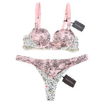 Chantal Thomass Romantic Toile & Flowers Print Pad Bra & Thong Set
